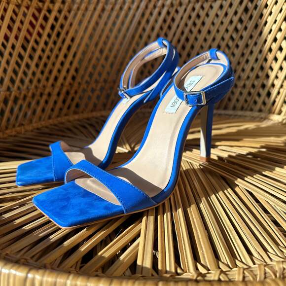 Steve Madden Cobalt Suede Heels - Picture 1 of 7